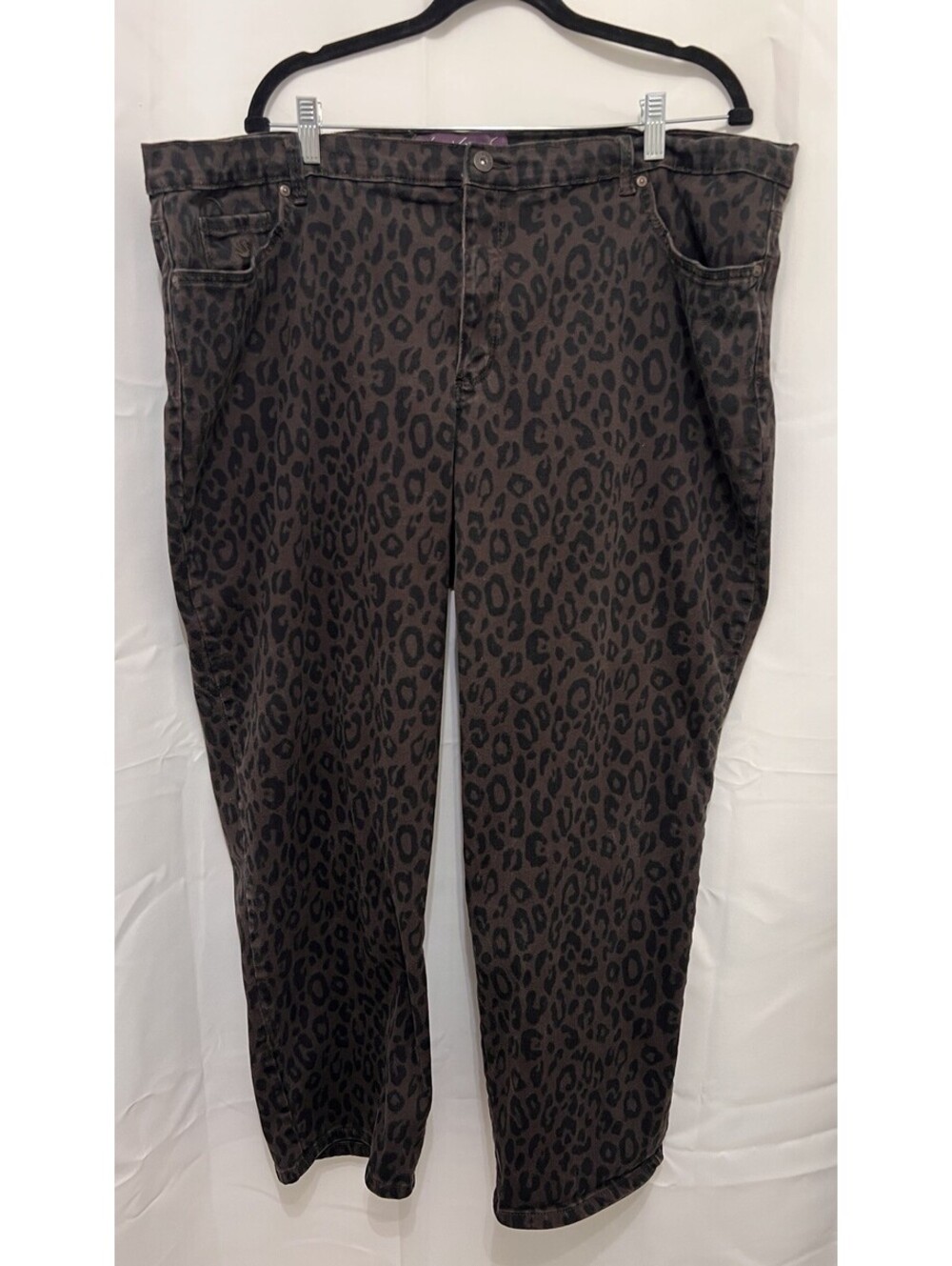 Gloria Vanderbilt Amanda Leopard Print Jeans Women’s Plus 24W